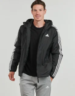 Manteaux^Adidas Sportswear - Essentials 3-Stripes Insulated Hooded Jacket Noir