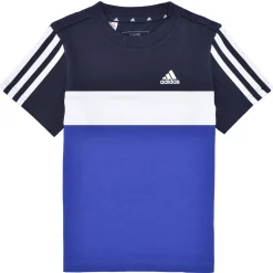 T-shirts & Polos^Adidas Sportswear - Tiberio 3-Stripes Colorblock Cotton T-Shirt Marine