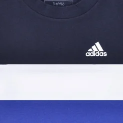 T-shirts & Polos^Adidas Sportswear - Tiberio 3-Stripes Colorblock Cotton T-Shirt Marine