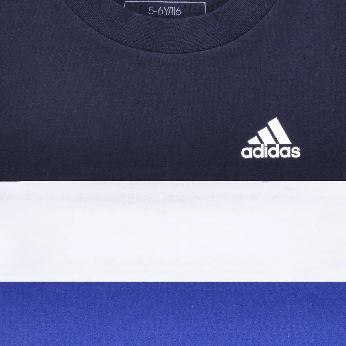 T-shirts & Polos^Adidas Sportswear - Tiberio 3-Stripes Colorblock Cotton T-Shirt Marine
