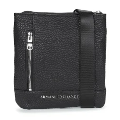 Pochettes / Sacoches^Armani Exchange - FLAT CROSSBODY Noir