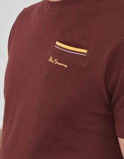 T-shirts & Polos^Ben Sherman - PIQUE POCKETT Bordeaux