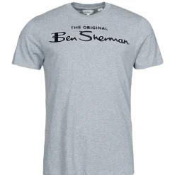 T-shirts & Polos^Ben Sherman - SIGNATURE FLOCK TEE Gris