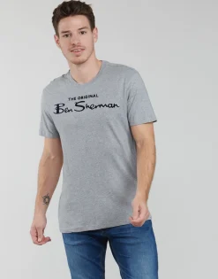 T-shirts & Polos^Ben Sherman - SIGNATURE FLOCK TEE Gris