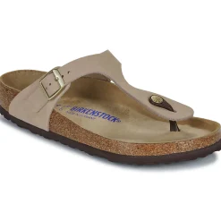 Tongs^BIRKENSTOCK - Gizeh Soft Footbed NubuckSandcastle-Regular