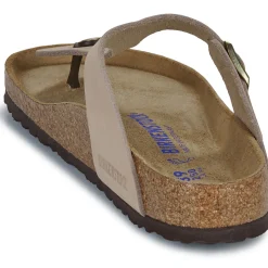 Tongs^BIRKENSTOCK - Gizeh Soft Footbed NubuckSandcastle-Regular