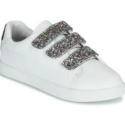 Baskets Mode^Bons baisers de Paname - EDITH GLITTER TONGUE Blanc