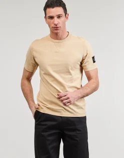 T-shirts & Polos^Calvin Klein Jeans - BADGE REGULAR TEE Beige