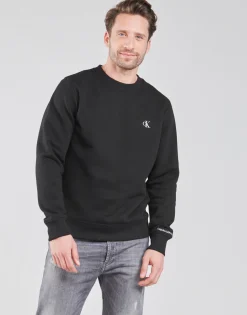 Sweats & Polaires^Calvin Klein Jeans - CK ESSENTIAL REG CN Noir