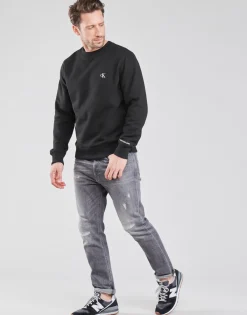 Sweats & Polaires^Calvin Klein Jeans - CK ESSENTIAL REG CN Noir