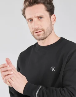 Sweats & Polaires^Calvin Klein Jeans - CK ESSENTIAL REG CN Noir