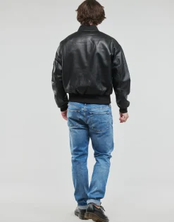 Vestes^Calvin Klein Jeans - FAUX LEATHER BOMBER JACKET Noir
