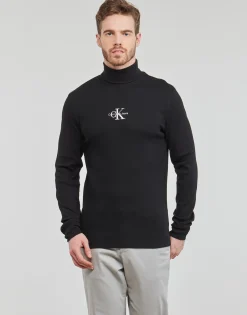 T-shirts & Polos^Calvin Klein Jeans - FREEFIT ROLL NECK LS Noir