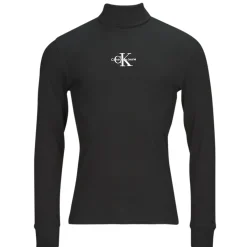 T-shirts & Polos^Calvin Klein Jeans - FREEFIT ROLL NECK LS Noir