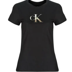 T-shirts & Polos^Calvin Klein Jeans - GRADIENT CK SLIM TEE Noir