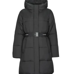 Manteaux^Calvin Klein Jeans - LOGO BELT LONG PUFFER Noir