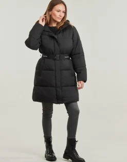 Manteaux^Calvin Klein Jeans - LOGO BELT LONG PUFFER Noir