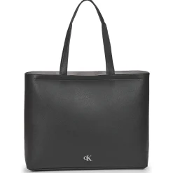 Cabas / Sacs Shopping^Calvin Klein Jeans - MINIMAL MONOGRAM SLIM TOTE34 Noir