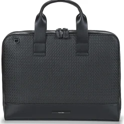 Porte-documents / Serviettes^Calvin Klein Jeans - MODERN BAR SLIM LAPTOP BAG MONO Noir