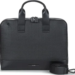 Porte-documents / Serviettes^Calvin Klein Jeans - MODERN BAR SLIM LAPTOP BAG MONO Noir