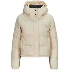 Manteaux^Calvin Klein Jeans - MONOLOGO NON DOWN SHORT PUFFER Beige
