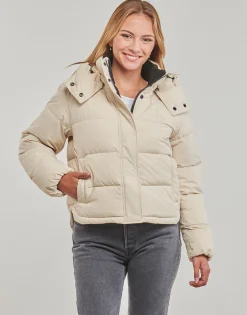 Manteaux^Calvin Klein Jeans - MONOLOGO NON DOWN SHORT PUFFER Beige