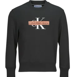 Sweats & Polaires^Calvin Klein Jeans - MONOLOGO STENCIL CREW NECK Noir