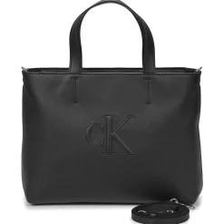 Cabas / Sacs Shopping^Calvin Klein Jeans - SCULPTED MINI EW TOTE Noir