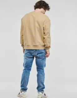 Sweats & Polaires^Calvin Klein Jeans - SHRUNKEN BADGE CREW NECK Beige