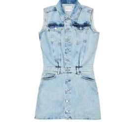 Robes^Calvin Klein Jeans - SLEEVELESS BLUE DENIM DRESS Bleu
