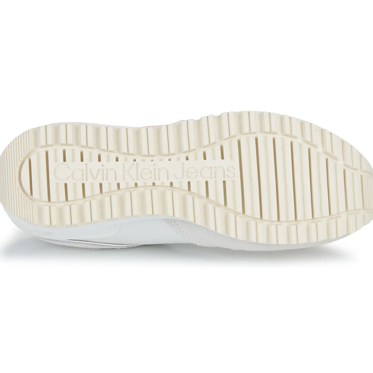 Baskets Mode^Calvin Klein Jeans - TOOTHY RUNNER IRREGULARLINES Blanc