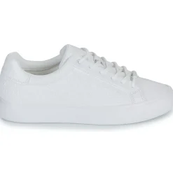 Baskets Mode^Calvin Klein Jeans - VULC LACE UP MONO PU Blanc