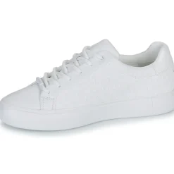Baskets Mode^Calvin Klein Jeans - VULC LACE UP MONO PU Blanc