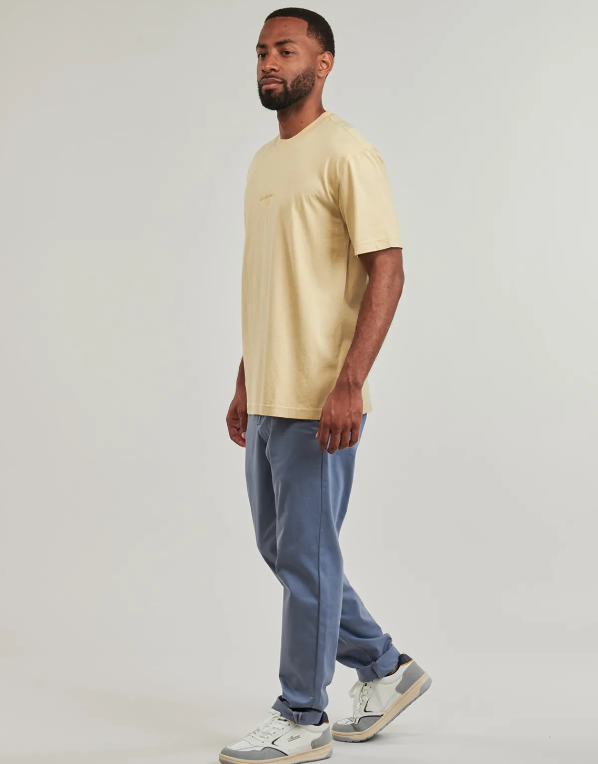 T-shirts & Polos^Calvin Klein Jeans - WASHED MONOLOGO TEE Beige