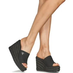 Sandales Et Nu-pieds^Calvin Klein Jeans - WEDGE ROPE SLIDE MG Noir