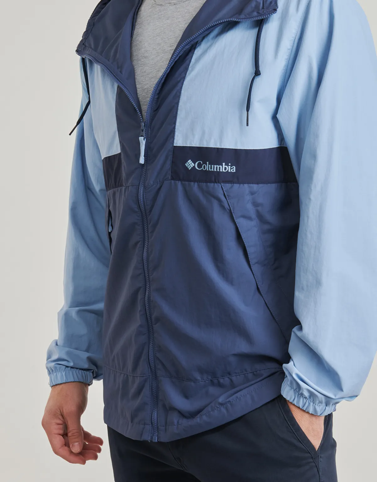 Vestes^Columbia - SPIRE VALLEY HOODED WINDBREAKER Bleu