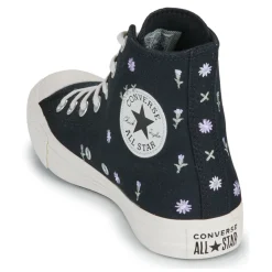 Baskets Mode^Converse - CHUCK TAYLOR ALL STAR EMBROIDERED FLOWERS Noir