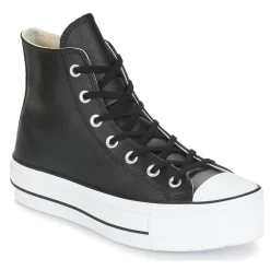 Baskets Mode^Converse - CHUCK TAYLOR ALL STAR LIFT CLEAN LEATHER HI Noir