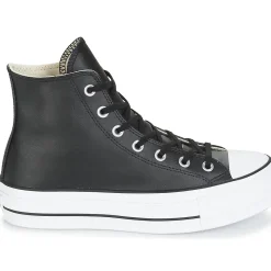 Baskets Mode^Converse - CHUCK TAYLOR ALL STAR LIFT CLEAN LEATHER HI Noir