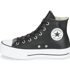 Baskets Mode^Converse - CHUCK TAYLOR ALL STAR LIFT CLEAN LEATHER HI Noir
