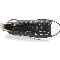 Baskets Mode^Converse - CHUCK TAYLOR ALL STAR LIFT CLEAN LEATHER HI Noir