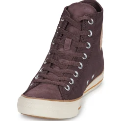 Baskets Mode^Converse - CHUCK TAYLOR ALL STAR CANVAS & LEATHER Marron