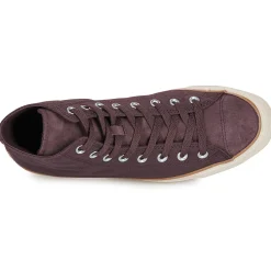 Baskets Mode^Converse - CHUCK TAYLOR ALL STAR CANVAS & LEATHER Marron
