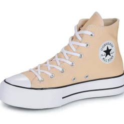 Baskets Mode^Converse - CHUCK TAYLOR ALL STAR LIFT PLATFORM Beige