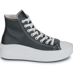 Baskets Mode^Converse - CHUCK TAYLOR ALL STAR MOVE PLATFORM LEATHER Noir