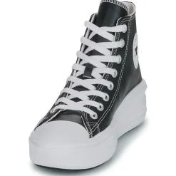Baskets Mode^Converse - CHUCK TAYLOR ALL STAR MOVE PLATFORM LEATHER Noir