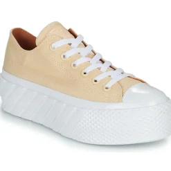 Baskets Mode^Converse - CHUCK TAYLOR ALL STAR LIFT 2X HYBRID SHINE OX Jaune