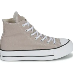 Baskets Mode^Converse - CHUCK TAYLOR ALL STAR LIFT PLATFORM SEASONAL COLOR Beige
