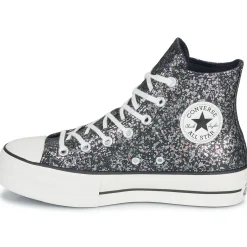 Baskets Mode^Converse - CHUCK TAYLOR ALL STAR LIFT PLATFORM GLITTER Noir