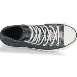Baskets Mode^Converse - CHUCK TAYLOR ALL STAR LIFT PLATFORM GLITTER Noir